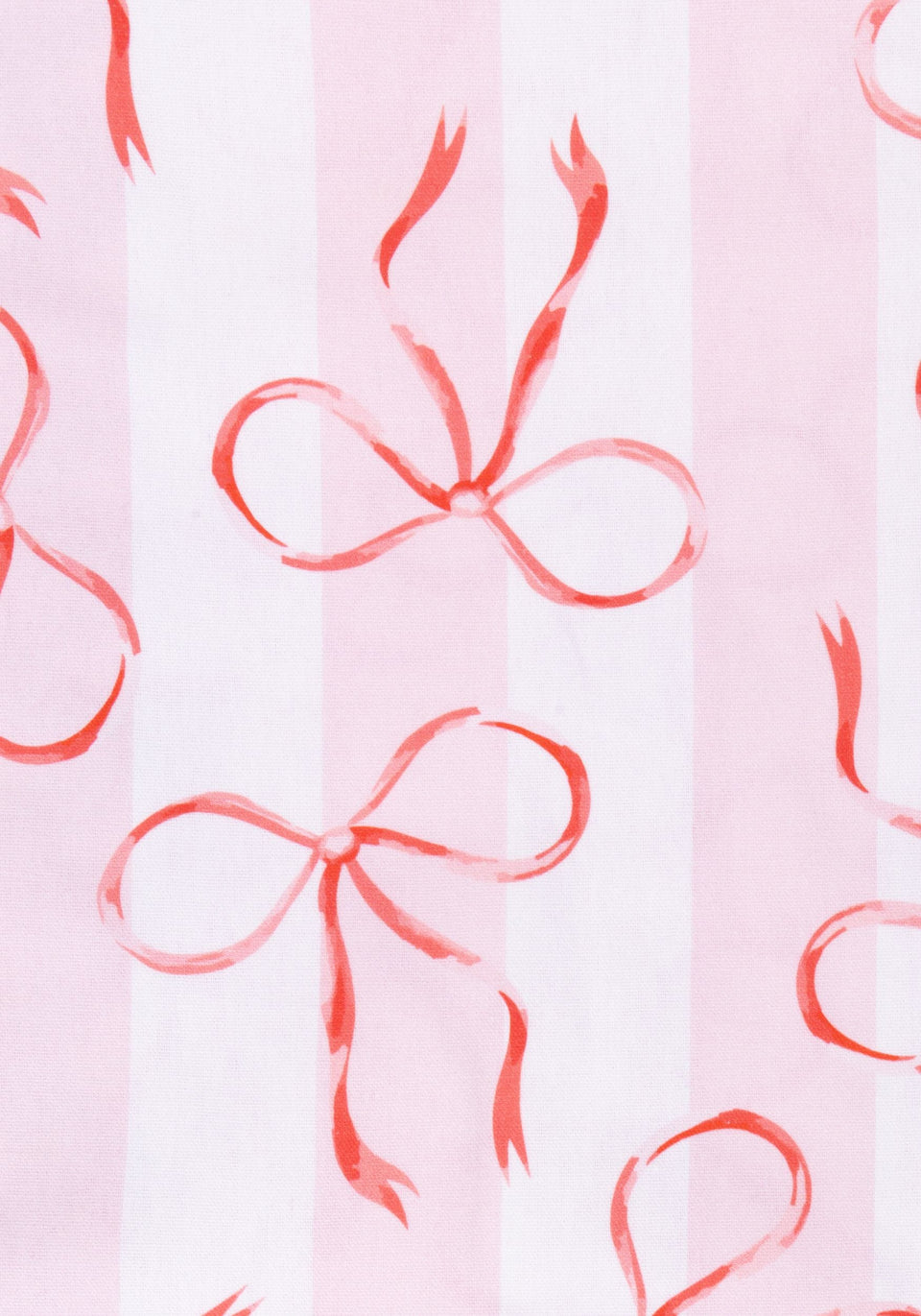 Kensington Bow Pink Cotton Tablecloth with Ric Rac