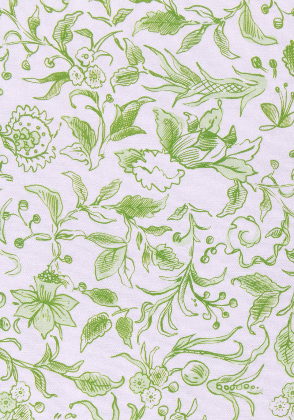 Meadow Sage Green Floral Cotton Tablecloth