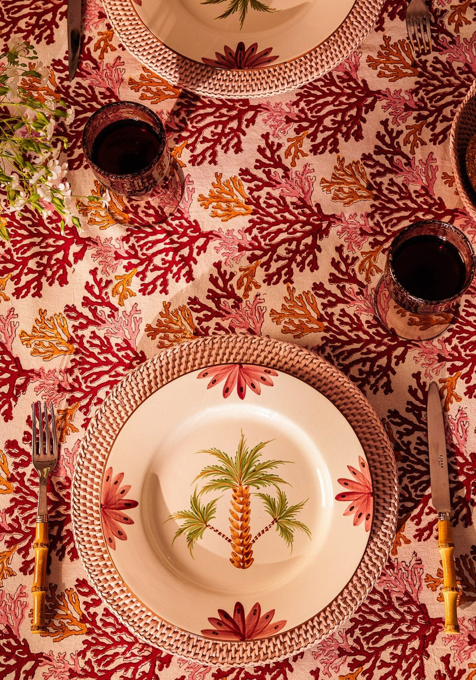 Tablecloth Rose Coral Tablecloth
