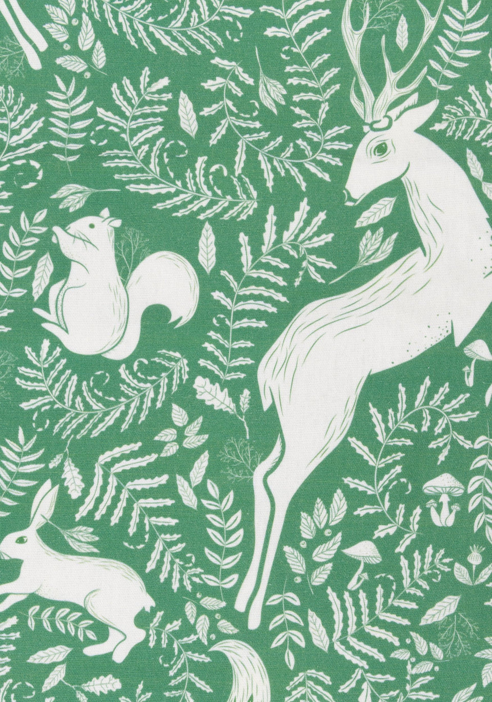 The Wycliffe Woodland Green Cotton Tablecloth