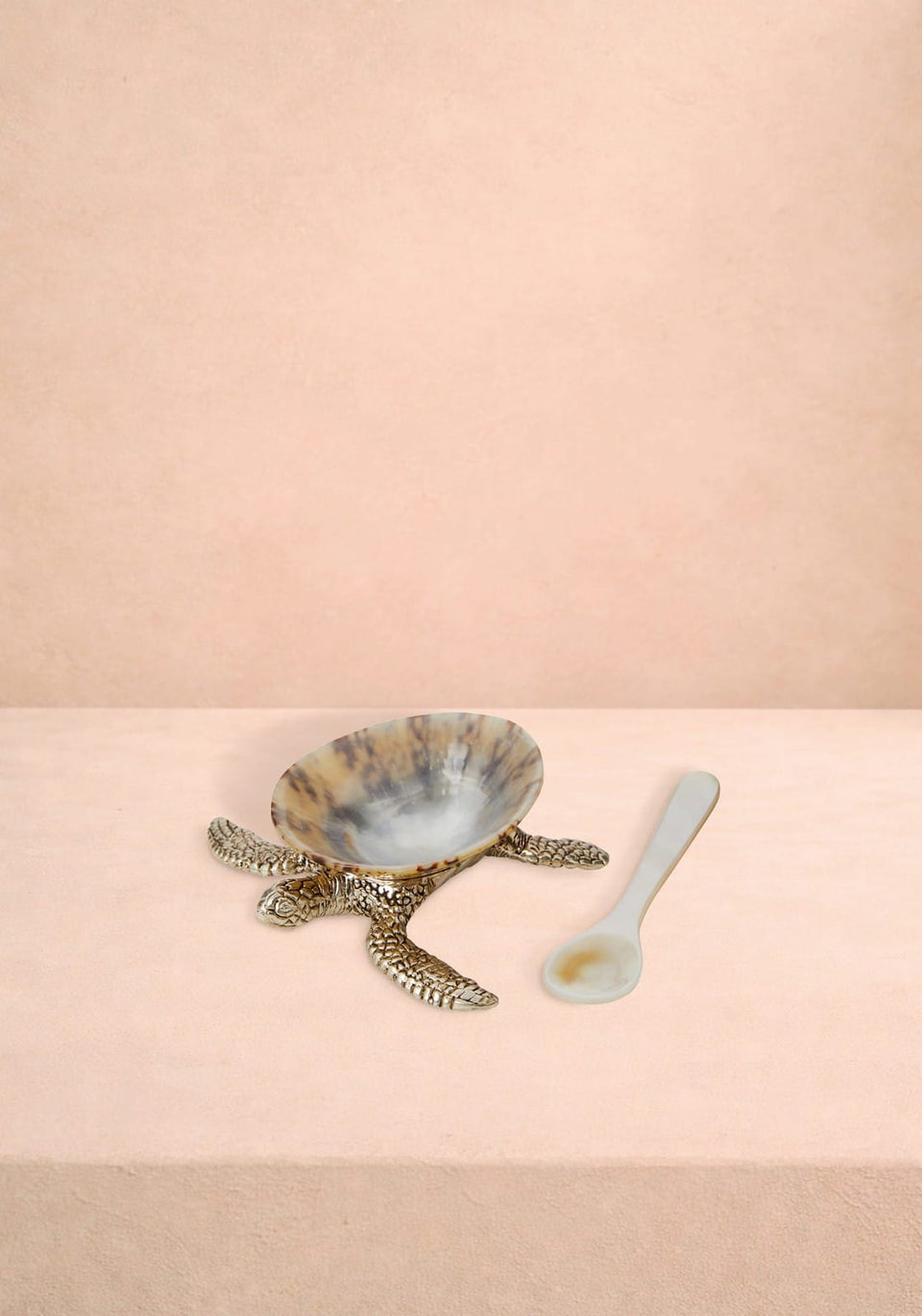 Tableware New Born Turtle Salt Cellar and Pepper Pots with Spoons - Pair