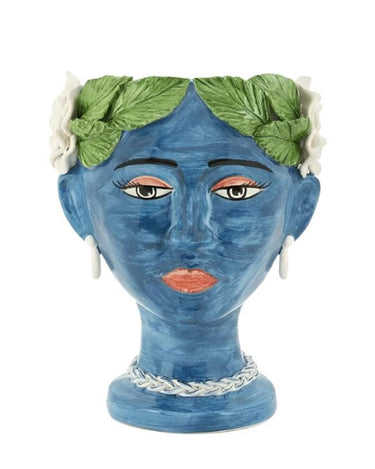 Testa Di Moro Head - Blue Destiny (Not the White Lotus Variety) Bust Statue - Casa by Josephine Jenno