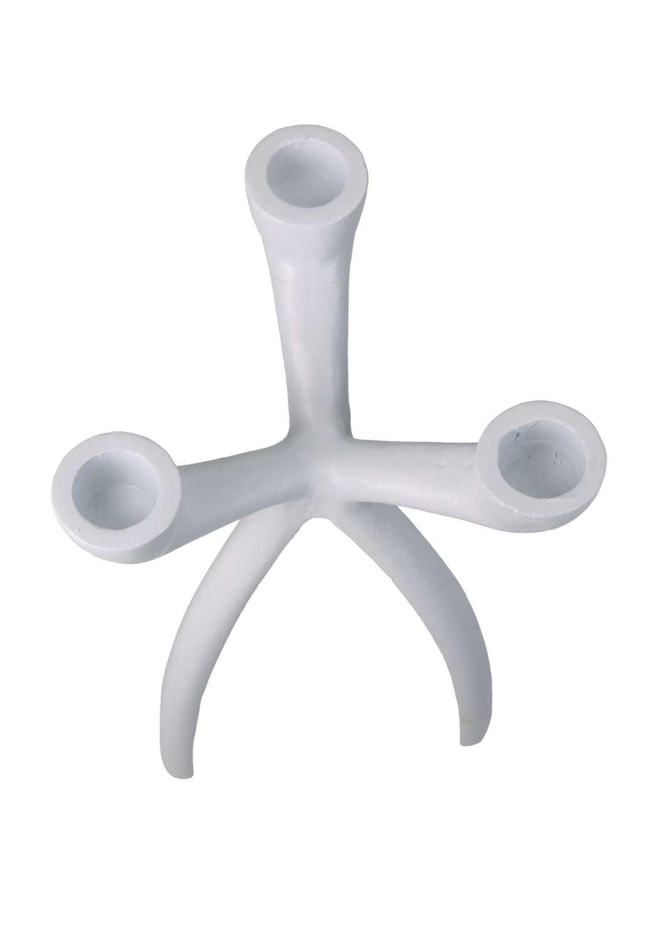 The Modern White Three - Armed Candleholder Medium - Casa by Josephine Jenno