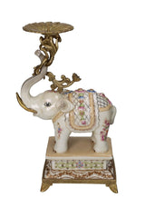 The Porcelain Elephant Candle Holder - White - Casa by Josephine Jenno