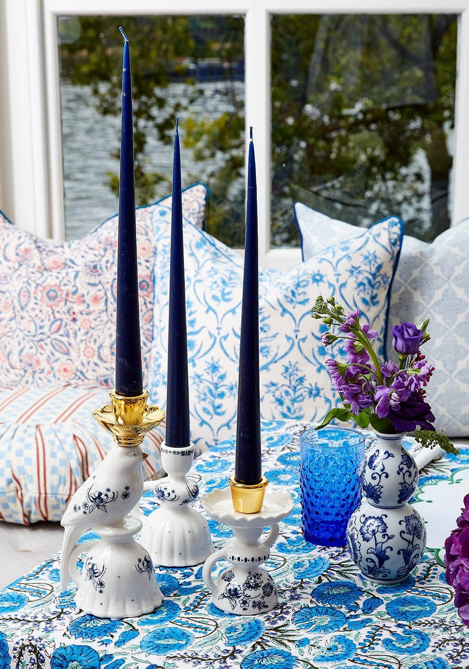 Three Delft Bud Vases - Casa by Josephine Jenno