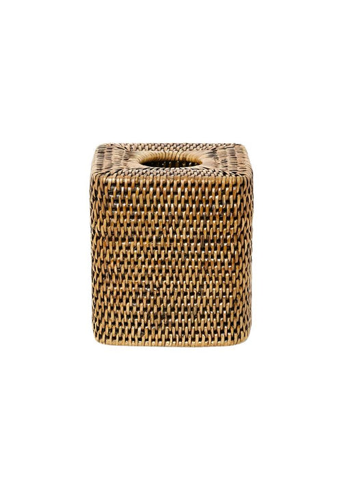 Rattan Tissue Box Cover - Brown