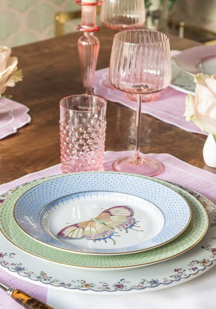 Tobacco Leaf China Charger Display Plates - Set of 2 - Casa by Josephine Jenno