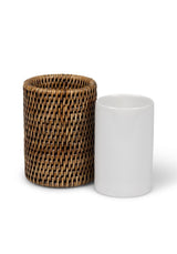 Toothbrush Holder in Majestic Rattan - Casa by Josephine Jenno