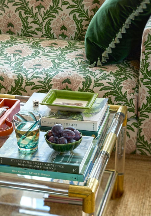 Ceramic Tiger Trinket Tray, Green