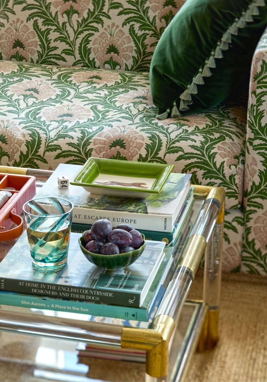 Ceramic Tiger Trinket Tray, Green