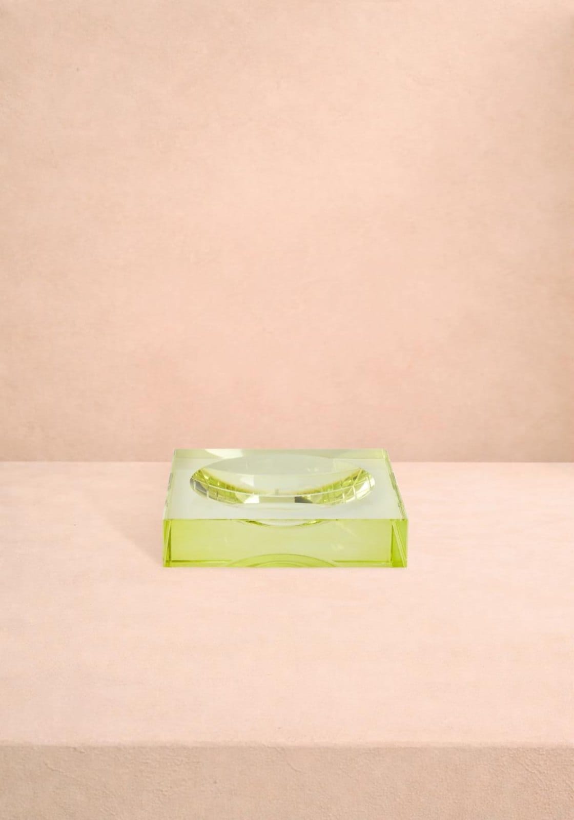 Trinket Tray Chelsea Glass Trinket Tray - Yellow/Green