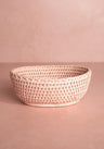 Mayfair Trinket Hold All Rattan Basket in Pink