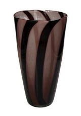 Two - Tone brown striped vase Tall - Casa by Josephine Jenno