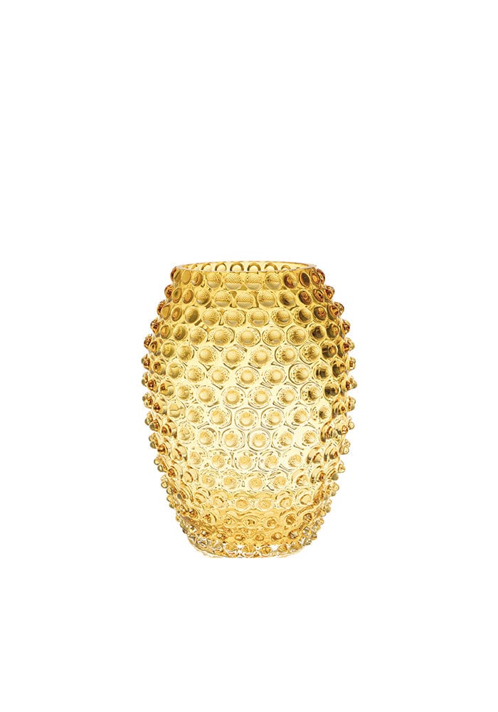 Underlay Amber Hobnail Egg Vase