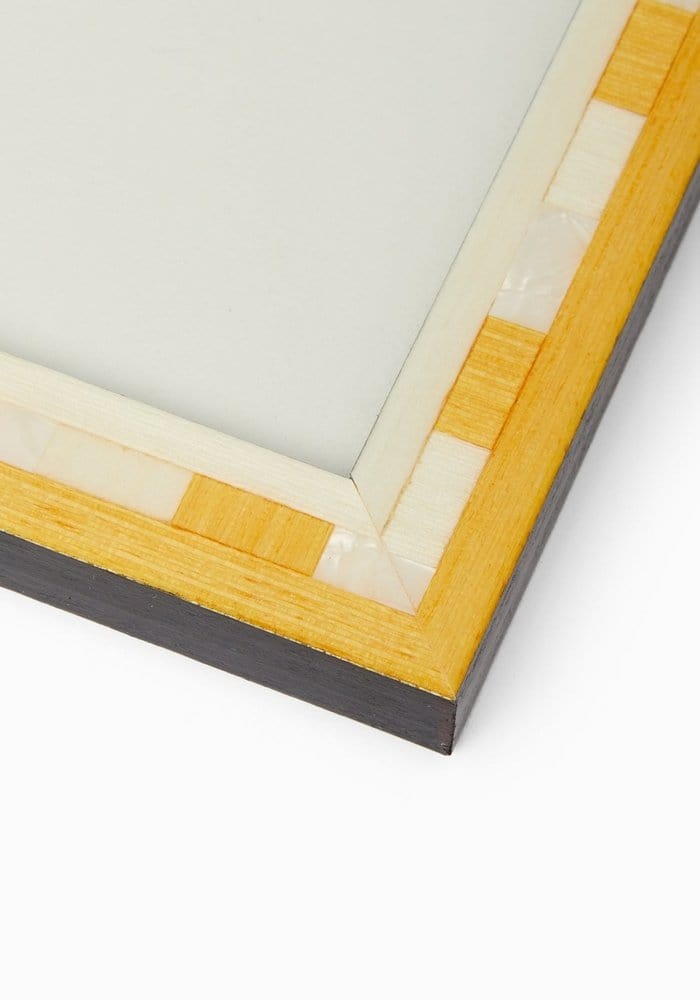 Valduga Marquetry Yellow Frame 6x4" - Casa by Josephine Jenno