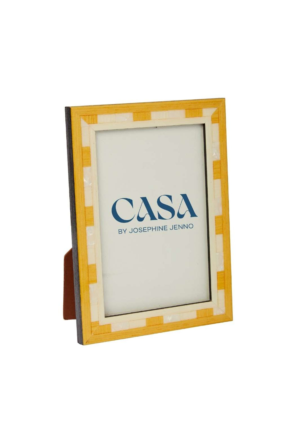 Valduga Marquetry Yellow Frame 6x4" - Casa by Josephine Jenno