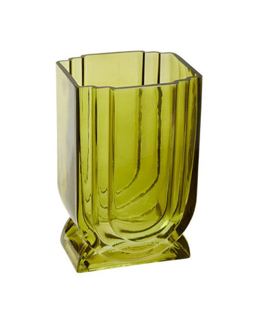 Elegant Art Deco Style Green Vase