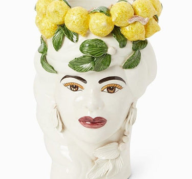 Italian Woman with Lemons Bust Statue