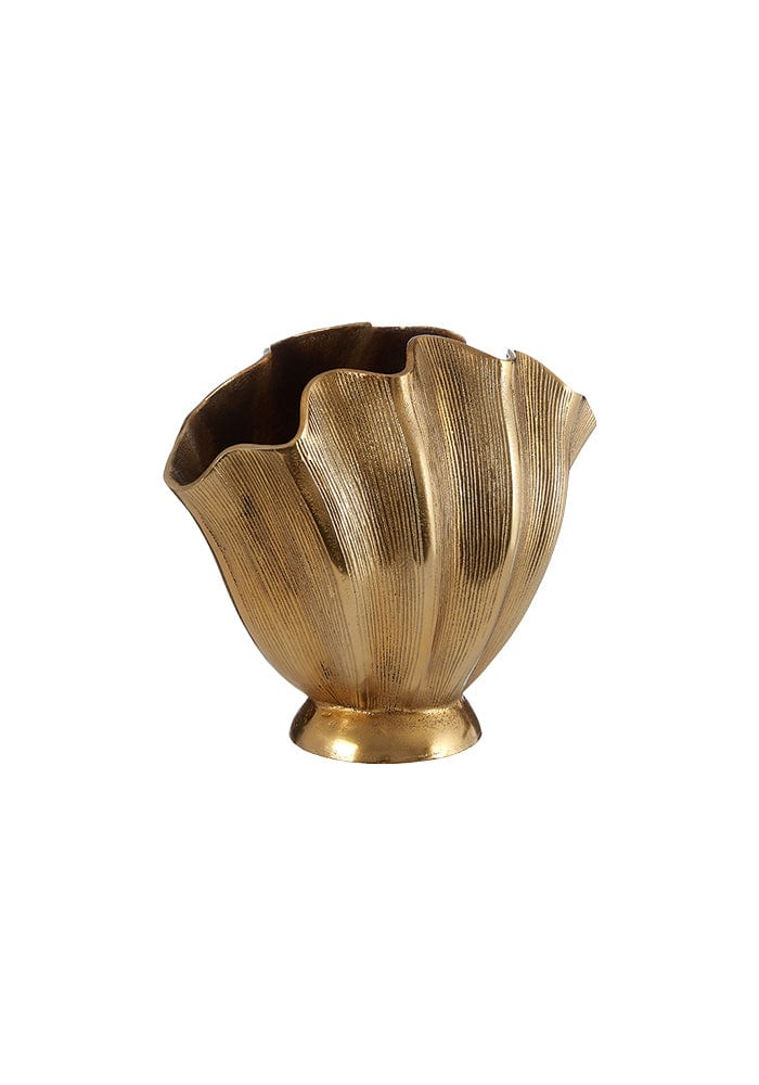 Jolie Fluted Gold Vase