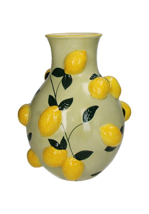 Lemon & On Stoneware Vase