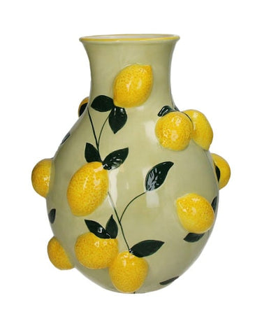 Lemon & On Stoneware Vase