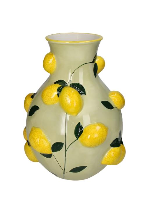 Lemon & On Stoneware Vase