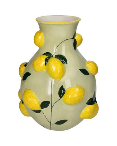 Lemon & On Stoneware Vase