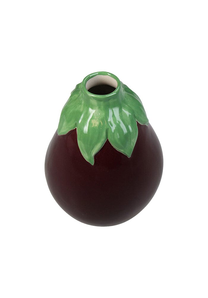 Vase Eggplant Aubergine 12x12x17cm