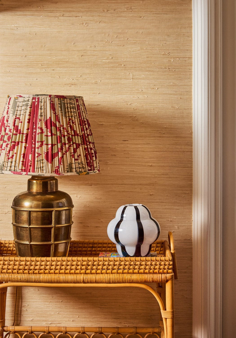 Amelia Zebra Black and White Striped Vase