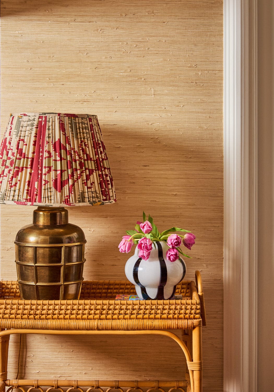 Amelia Zebra Black and White Striped Vase