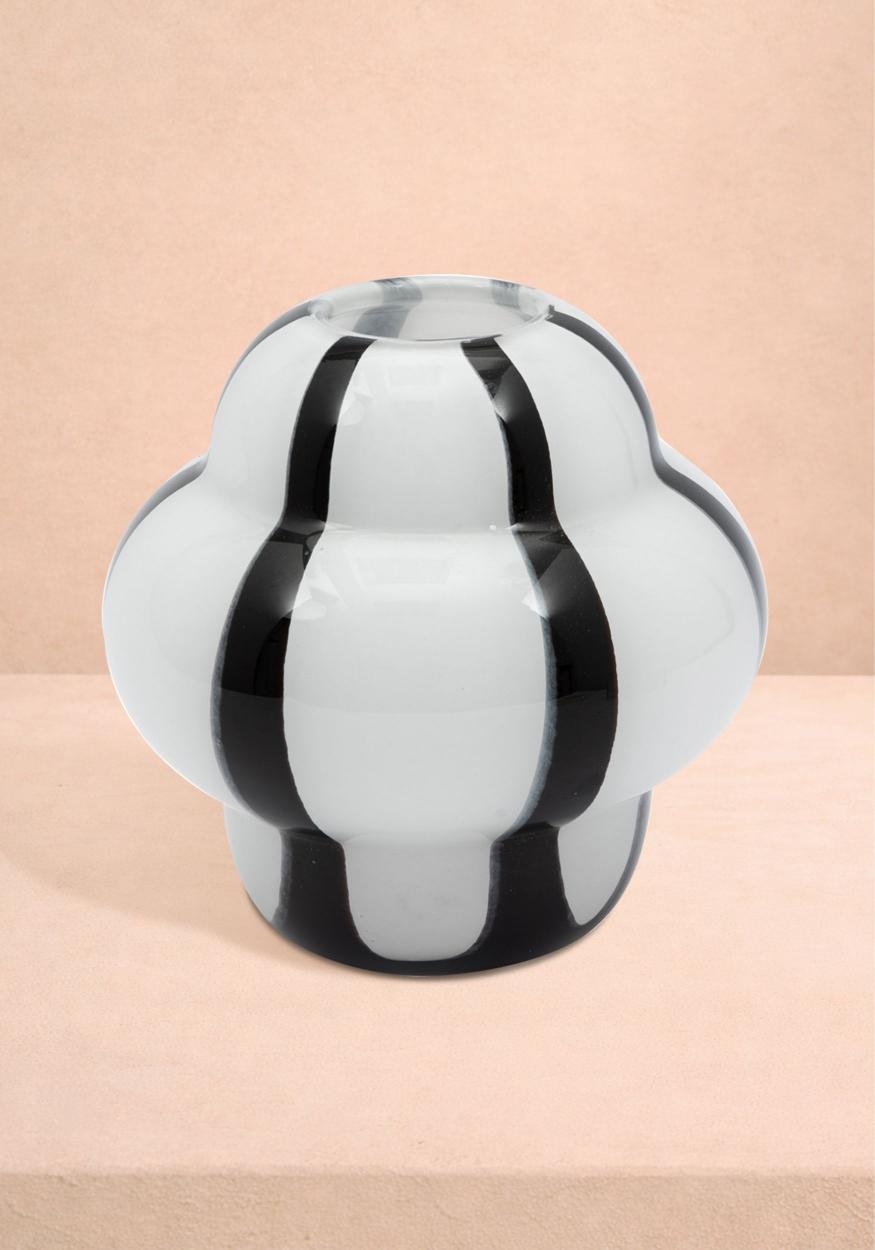 Vases Amelia Zebra Black and White Striped Vase