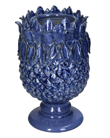 Vases Blue Pineapple Stoneware  Vase