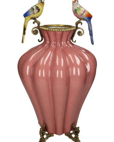 Bridgerton Regency Style Vase with Two Birds