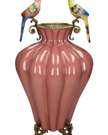 Bridgerton Regency Style Vase with Two Birds