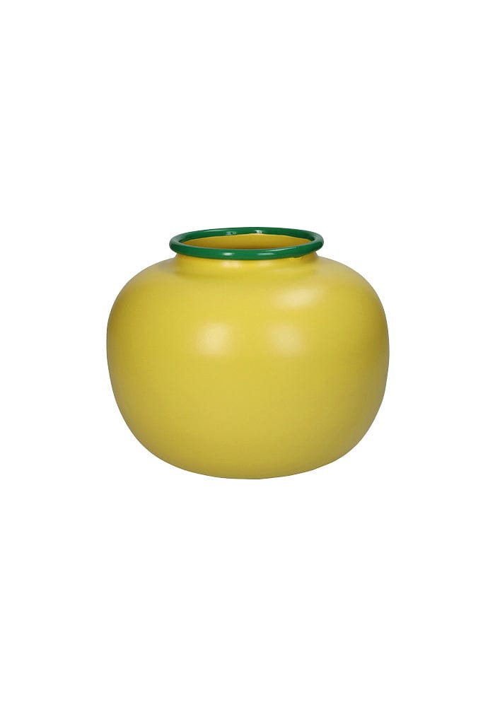 Color Blocking Yellow and Green Vase