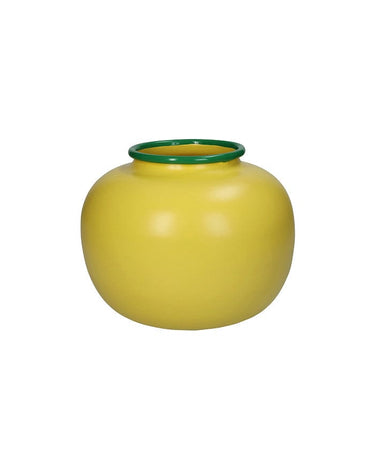 Color Blocking Yellow and Green Vase