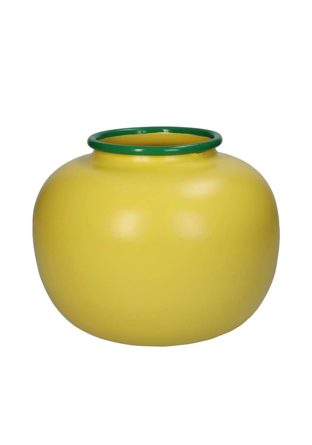 Vases Color Blocking Yellow and Green Vase