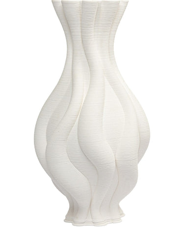 Emilie White Twisted Ceramic Vase