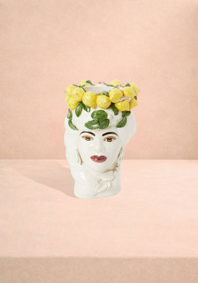 Italian Woman with Lemons Vase Moro Head