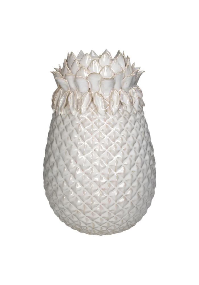 Large White Pineapple Vase