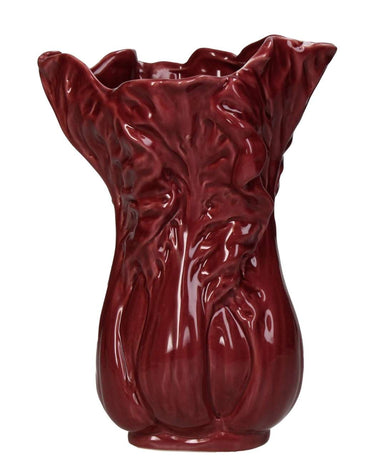 Vases Maroon Coloured Cabbage Leaf Vase