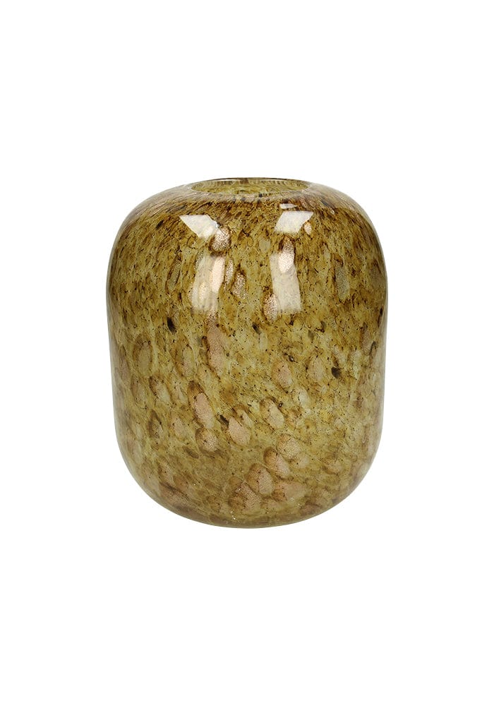 Spotted Yellow Glass Vase