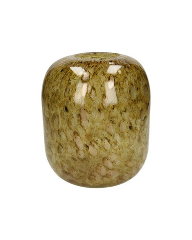 Spotted Yellow Glass Vase