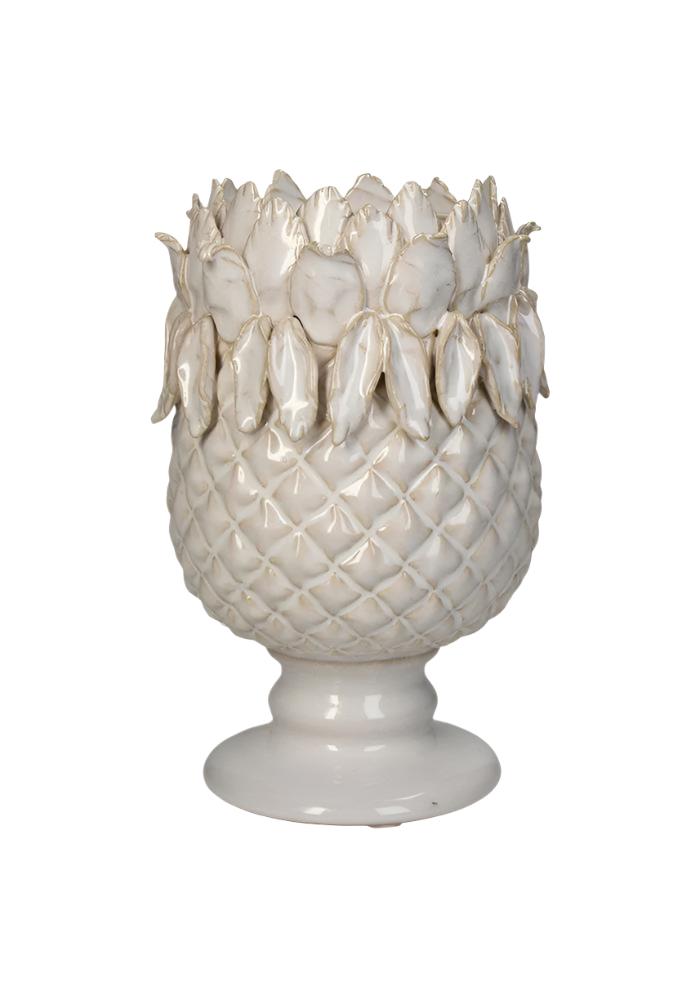 White Pineapple Vase