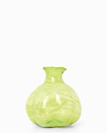 Vases Yellow Glass Vase with Marbling - Lightweight Treated Glass