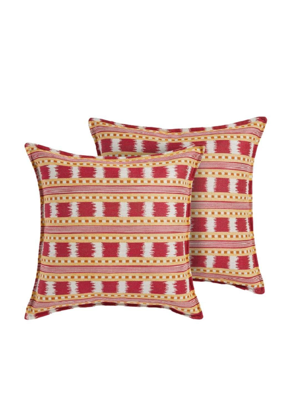 Vibrant Red and Gold Stripe Cushion Cover - Casa by Josephine Jenno