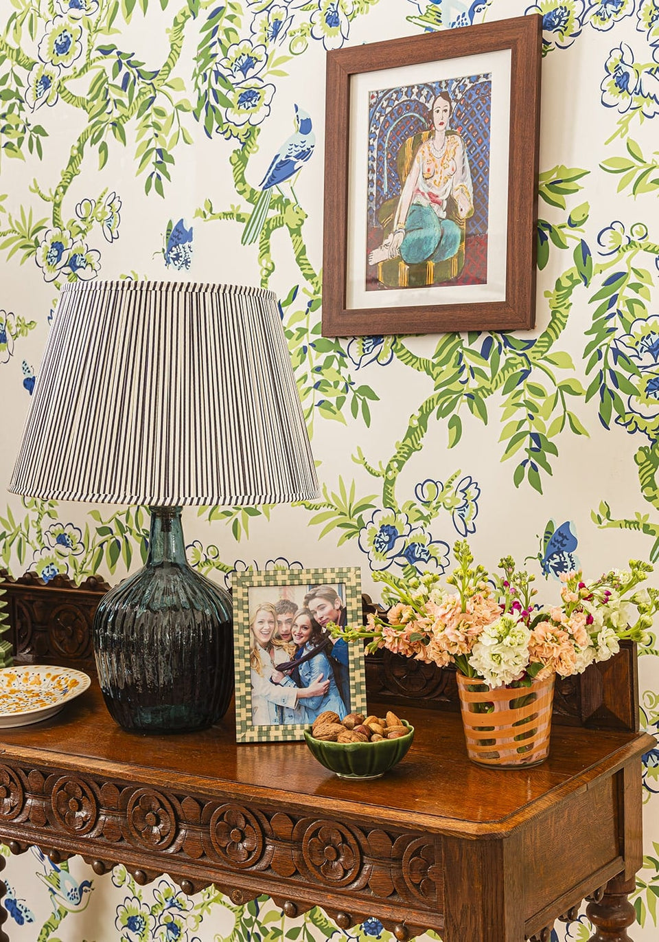 Victoria Pleated Lampshade - Navy - Casa by Josephine Jenno