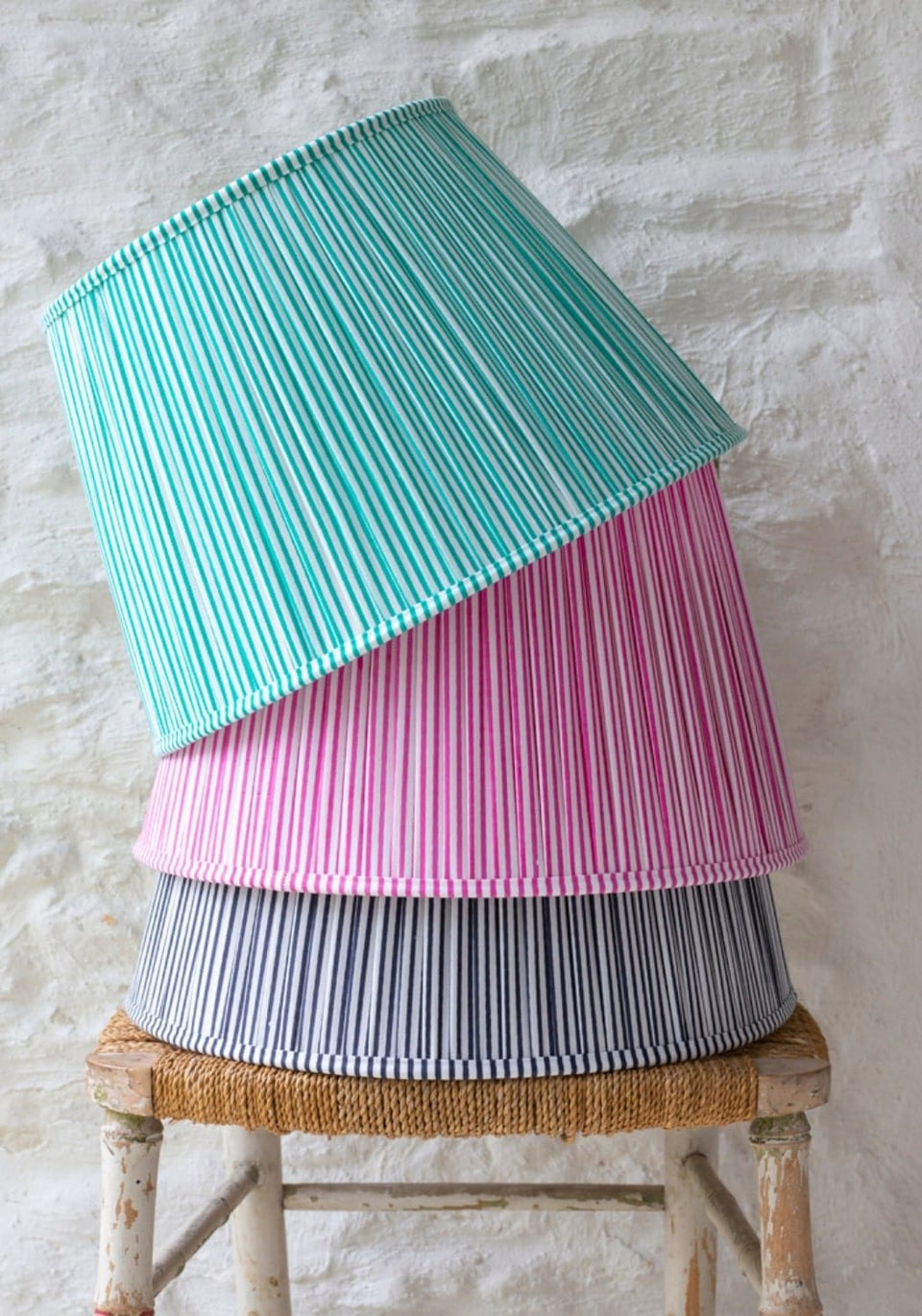 Victoria Pleated Lampshade - Navy - Casa by Josephine Jenno