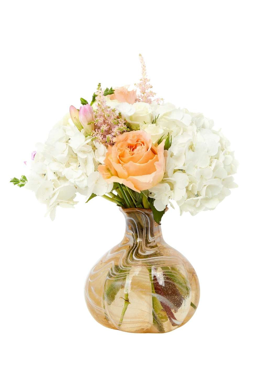 Vintage Style Glass Bud Vase with Marbling - Lightweight Treated Glass - Casa by Josephine Jenno
