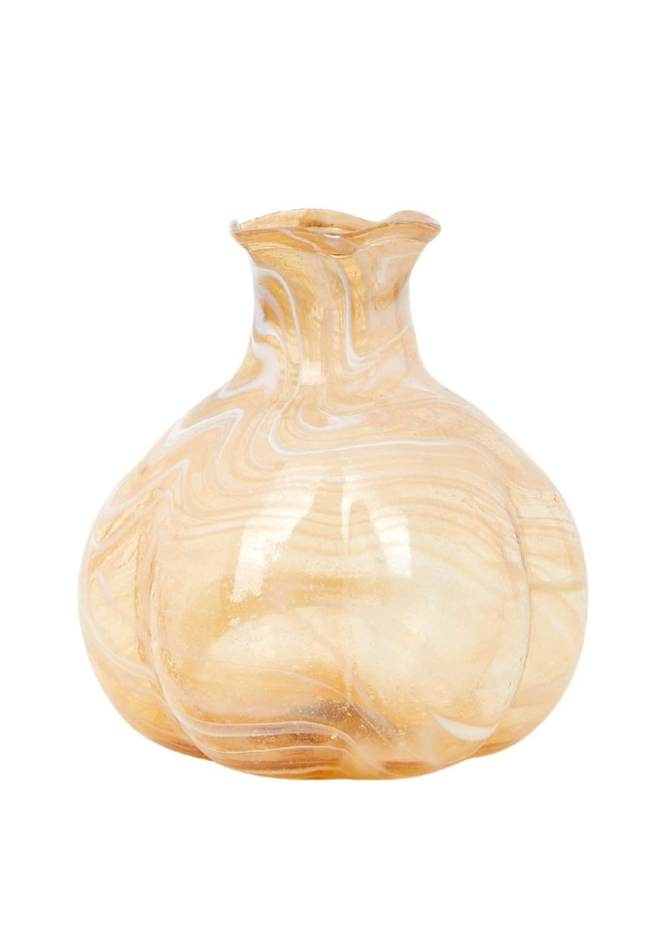 Vintage Style Glass Bud Vase with Marbling - Lightweight Treated Glass - Casa by Josephine Jenno